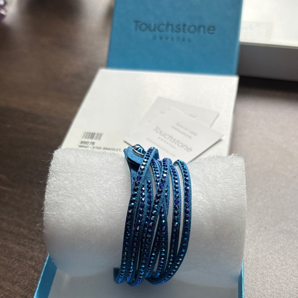 Touchstone Crystal Cobalt Blue Wrap Star Bracelet